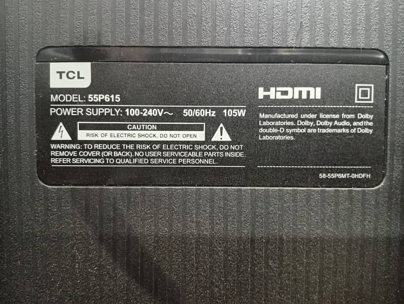 TCL 55inch LED 55P615 1