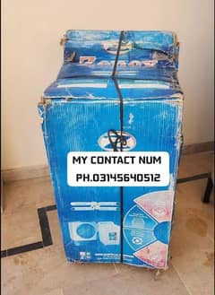 YUNAS WASHING MACHINE; STEEL BODY, NEW. . 100% COPPER. . .