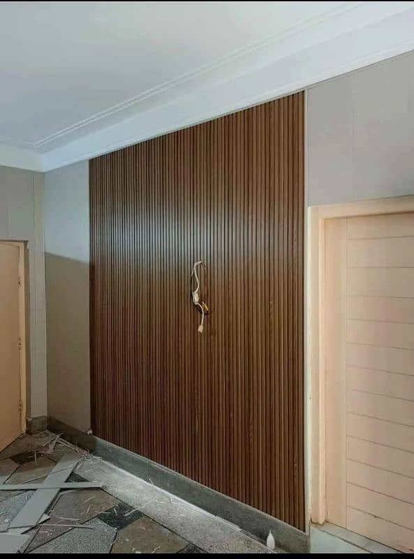 wooden floor,  wall paper ,false ceiling 8