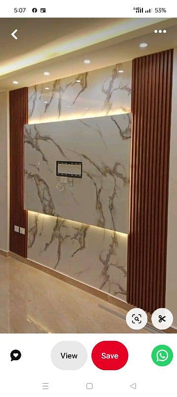 wooden floor,  wall paper ,false ceiling 9