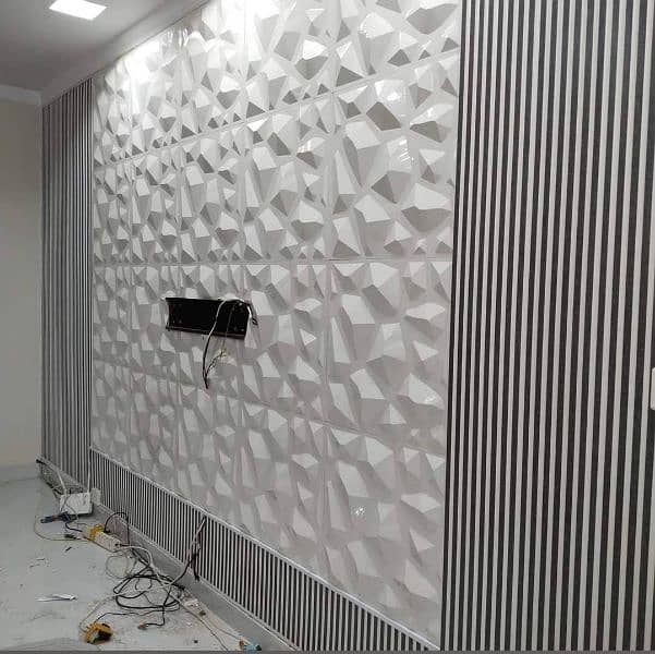 wooden floor,  wall paper ,false ceiling 10