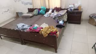 2 Single Bed (Taali Wood) For Sell