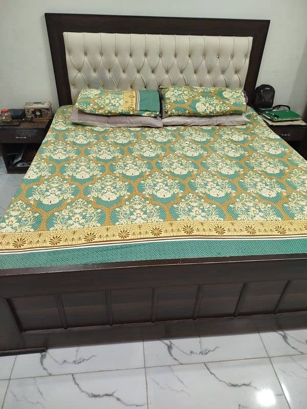 pure wooden king size double bed available for sale 0