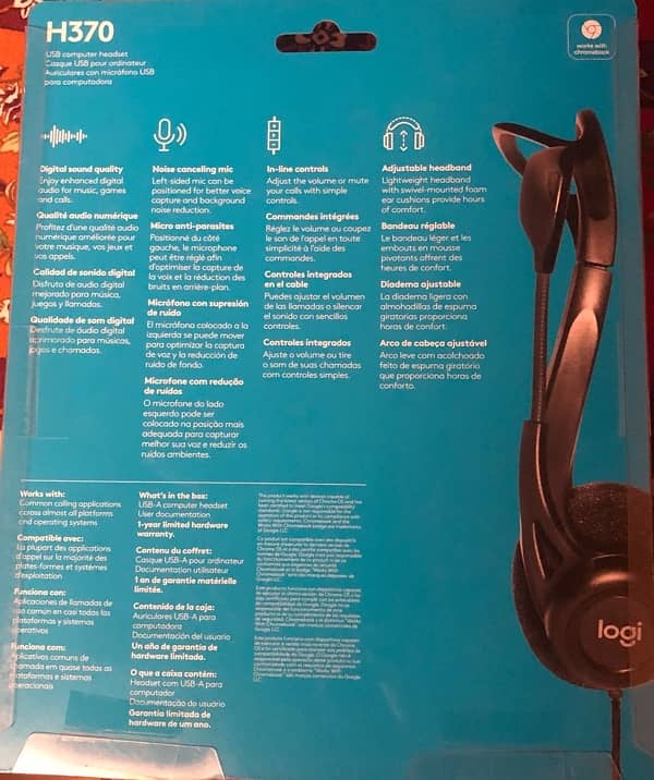 Logitech headphone H370 (Noice cancelling mic) 1