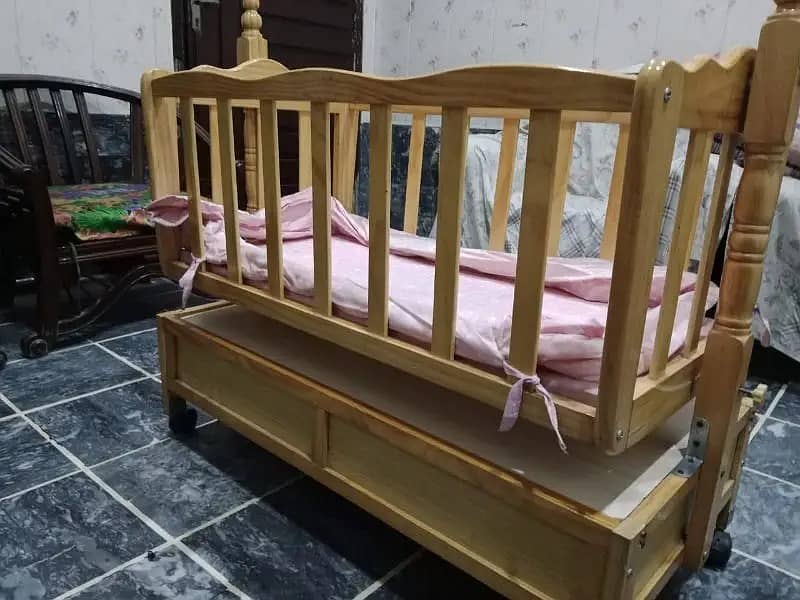 Baby cot | baby bed | wooden cot | kids bed | kids crib coat | swing 5