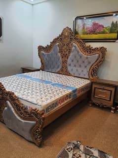 Carving Bridal Bed set King size new Not used without mattris (call me