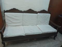 wooden sofa set pure wood with cushions