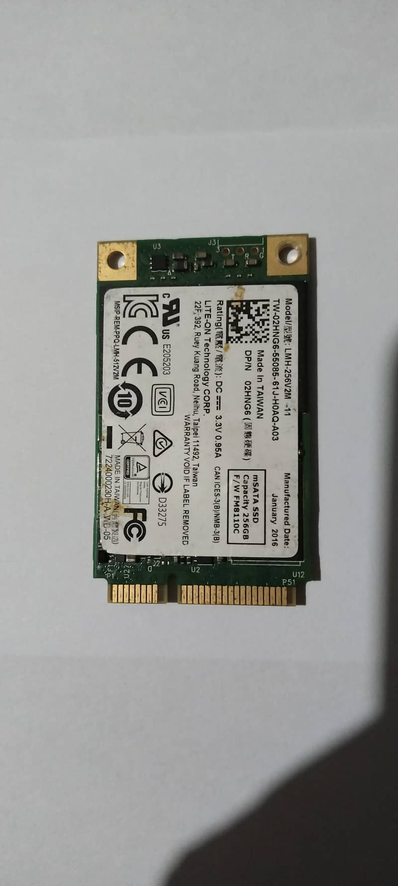 MSATA SSD Hard Drive 256 / 128 GB 1