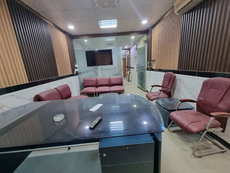 i-8. markaz commcial fully furnished office first floor available for rent tiles flooring 7