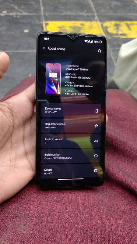 OnePlus 7t , 8/128 ,PTA Approved 6