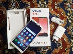 vivo y75 (6/128)* face id and finger lock and complete Box