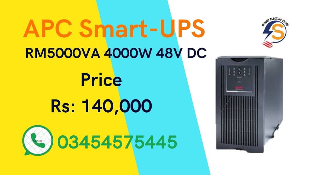 APC SMART UPS 3000VA 2700WATT 48V PURE SINE WAVE 8