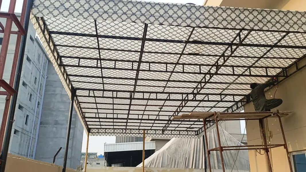 Fiber glass canopy or gazebo/fiber shades / fiber works , car parking 7