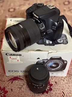 canon 1200D with 2 lenses