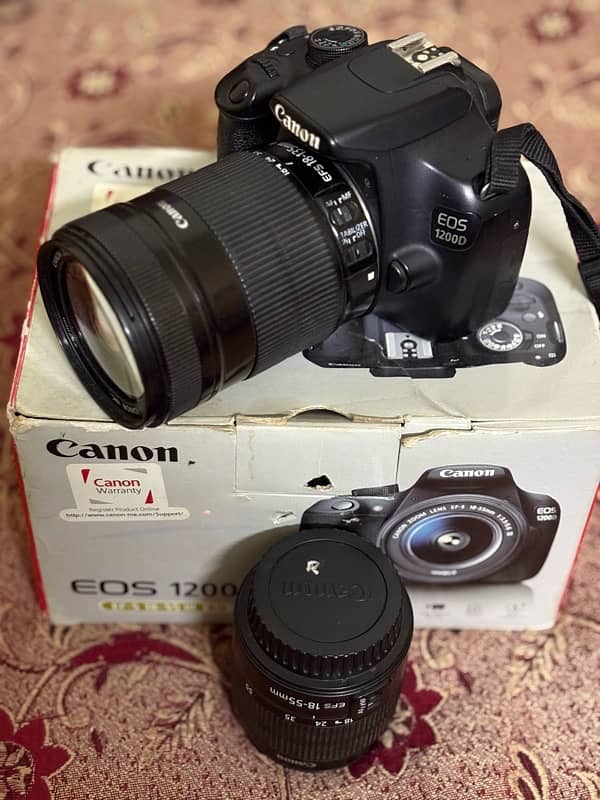 canon 1200D with 2 lenses 0