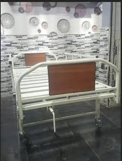 Hospital Patient Bed Head Side Elevation With Wheels New For Sale