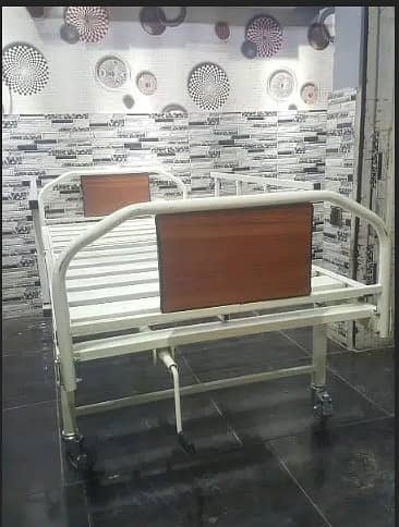 Hospital Patient Bed Head Side Elevation With Wheels New For Sale 0