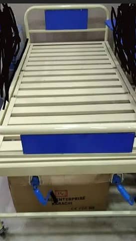 Hospital Patient Bed Head Side Elevation With Wheels New For Sale 1