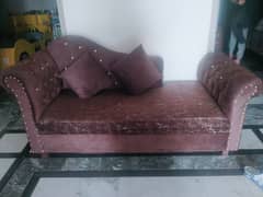 new Dewan three seater with 2 cushion with big glass table