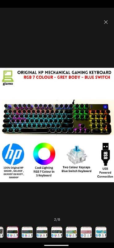 Gaming Keyboard Gk100F 7