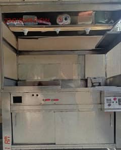 shawarma counter and fryer