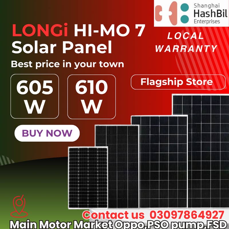 Longi panel Himo 7 / 605W / 610W / Wholesale Dealer solar /Solar long 0