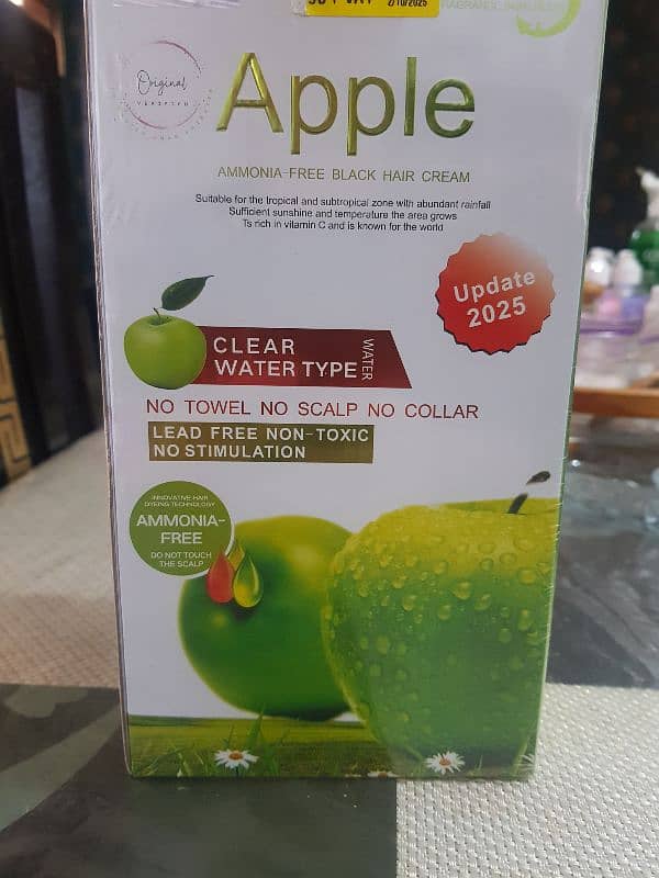 apple orignal hair color Ammonia free black hair cream 0