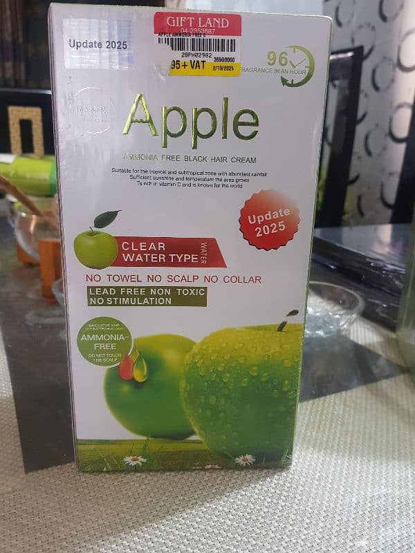 apple orignal hair color Ammonia free black hair cream 3