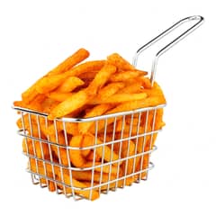 Square Stainless Steel French Fries Serving Basket