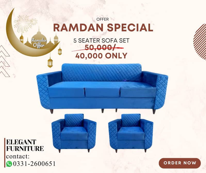 RAMDAN SPECIAL OFFER - New 5 Seater sofa set for sale - sofa maker 0