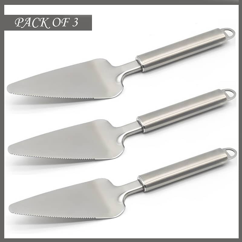 Pack of 3 - Stainless Steel Cake & Pizza Servers 0