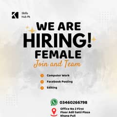 Female required for office work