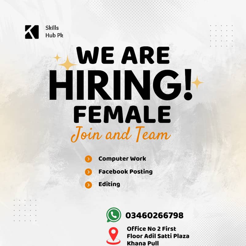 Female required for office work 0