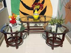 3pc glass tables
