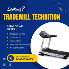 Trademill service and repairing available here, All over karachi