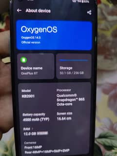 OnePlus 8t 12. plus 12.256