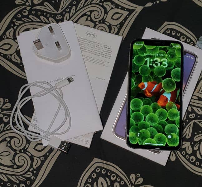 iphone x 256Gb pta approved all details mention in pics 1