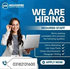 online jobs/full time/part time/simple typing jobs for boys and girls