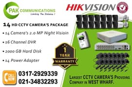 14 HD CCTV Cameras 2mp Package (Authorized Dealer)