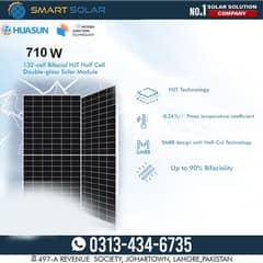 HUASUN HJT 710W BIFACIAL SOLAR PANEL