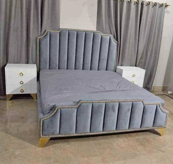 Cushion Bed | double bed | single bed |wooden king queen size bed set 19