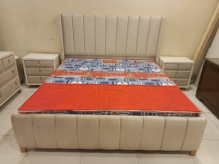 Cushion Bed | double bed | single bed |wooden king queen size bed set 4