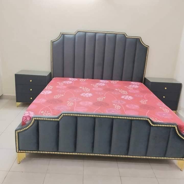 Cushion Bed | double bed | single bed |wooden king queen size bed set 6