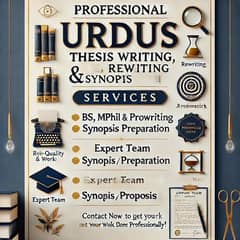 "Professional Urdu Thesis Writing, Rewriting & Synopsis Services"