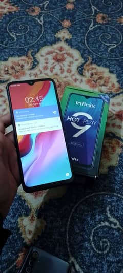 Infinix Hot 9 Play 6000mah battery With Box 4/64 Urgent Sale