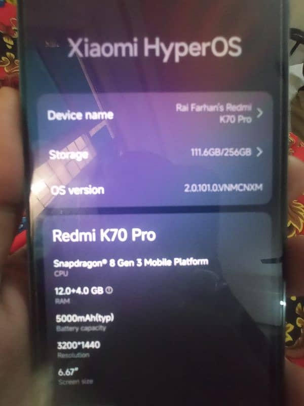 redmi k70 pro 12/256 official pta 2