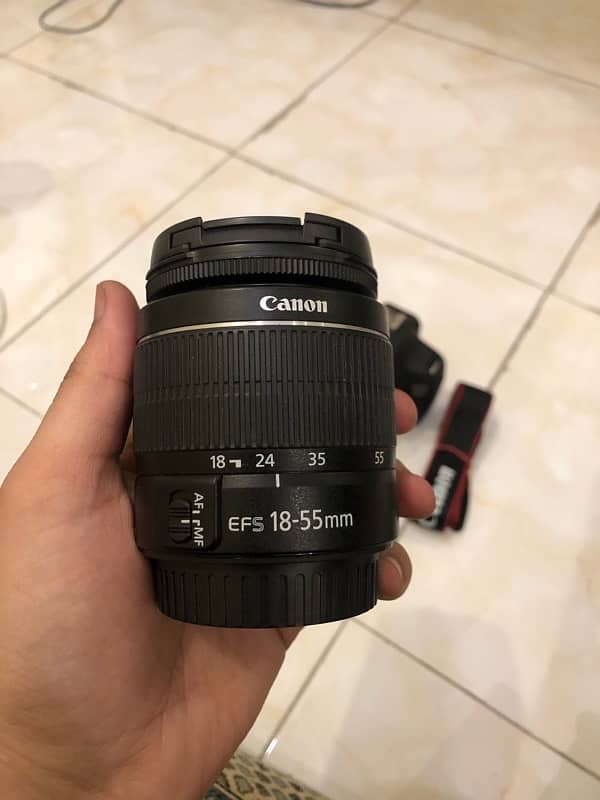 Canon 1200d dslr with all accessories lens card battery 8