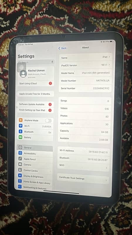 ipad mini 6 generation  grey color 2