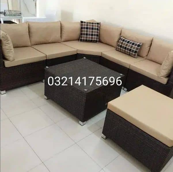 outdoor garden rattan upvc furniture sofa set chairs and table 6