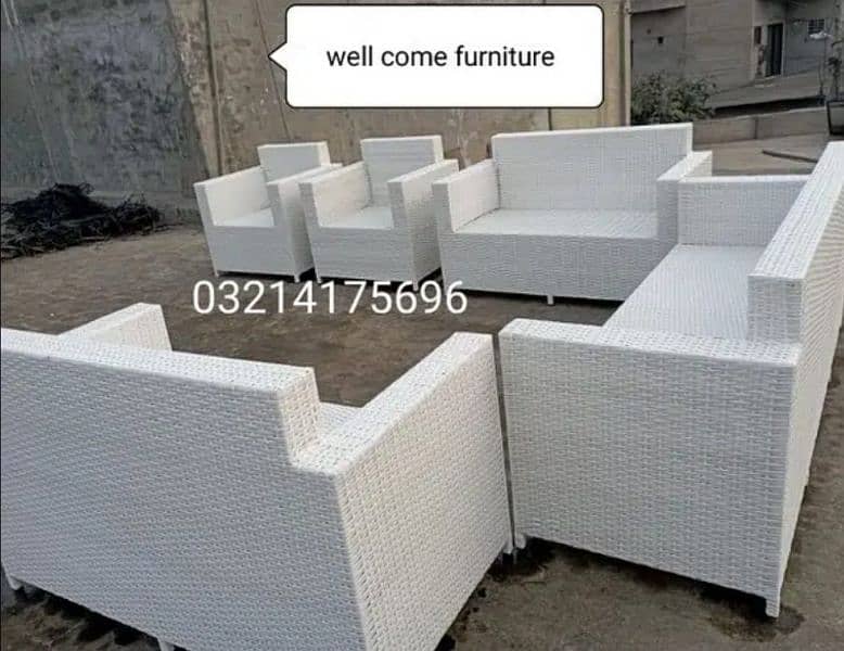 outdoor garden rattan upvc furniture sofa set chairs and table 7